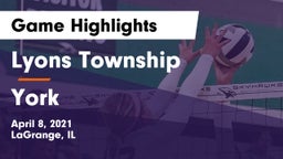 Lyons Township  vs York  Game Highlights - April 8, 2021