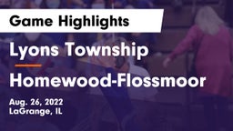 Lyons Township  vs Homewood-Flossmoor  Game Highlights - Aug. 26, 2022