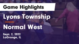 Lyons Township  vs Normal West  Game Highlights - Sept. 2, 2022