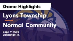 Lyons Township  vs Normal Community  Game Highlights - Sept. 9, 2022