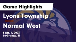 Lyons Township  vs Normal West  Game Highlights - Sept. 4, 2023