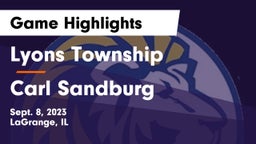 Lyons Township  vs Carl Sandburg  Game Highlights - Sept. 8, 2023
