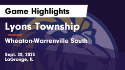 Lyons Township  vs Wheaton-Warrenville South  Game Highlights - Sept. 20, 2023