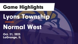 Lyons Township  vs Normal West  Game Highlights - Oct. 21, 2023