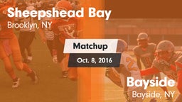 Matchup: Sheepshead Bay vs. Bayside  2016