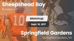 Matchup: Sheepshead Bay vs. Springfield Gardens  2017