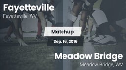 Matchup: Fayetteville vs. Meadow Bridge  2016