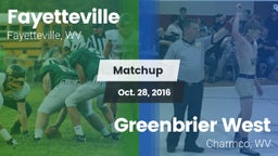 Matchup: Fayetteville vs. Greenbrier West  2016