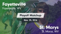 Matchup: Fayetteville vs. St. Marys  2016
