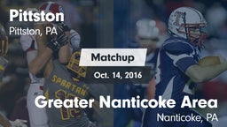 Matchup: Pittston vs. Greater Nanticoke Area  2016