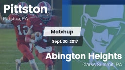 Matchup: Pittston vs. Abington Heights  2017