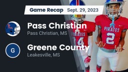 Recap: Pass Christian  vs. Greene County  2023