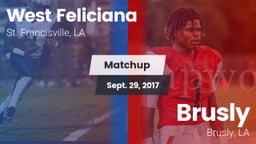 Matchup: West Feliciana vs. Brusly  2017