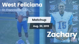 Matchup: West Feliciana vs. Zachary  2019