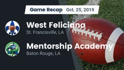 Recap: West Feliciana  vs. Mentorship Academy  2019