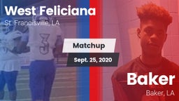 Matchup: West Feliciana vs. Baker  2020