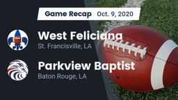 Recap: West Feliciana  vs. Parkview Baptist  2020