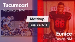 Matchup: Tucumcari vs. Eunice  2016