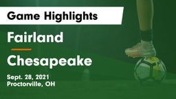 Fairland  vs Chesapeake  Game Highlights - Sept. 28, 2021