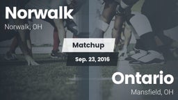 Matchup: Norwalk vs. Ontario  2016