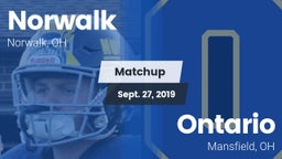 Matchup: Norwalk vs. Ontario  2019
