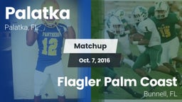 Matchup: Palatka vs. Flagler Palm Coast  2016
