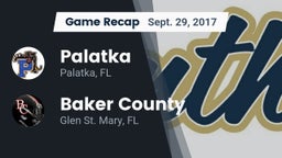 Recap: Palatka  vs. Baker County  2017