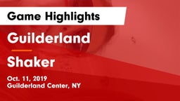 Guilderland  vs Shaker  Game Highlights - Oct. 11, 2019