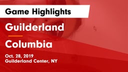 Guilderland  vs Columbia  Game Highlights - Oct. 28, 2019