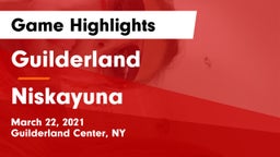 Guilderland  vs Niskayuna  Game Highlights - March 22, 2021