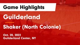 Guilderland  vs Shaker  (North Colonie) Game Highlights - Oct. 20, 2022