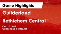Guilderland  vs Bethlehem Central  Game Highlights - Oct. 17, 2022