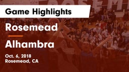 Rosemead  vs Alhambra  Game Highlights - Oct. 6, 2018