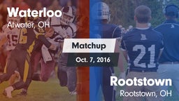 Matchup: Waterloo vs. Rootstown  2016