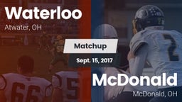 Matchup: Waterloo vs. McDonald  2017