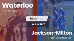 Matchup: Waterloo vs. Jackson-Milton  2017