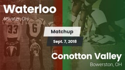 Matchup: Waterloo vs. Conotton Valley  2018