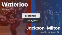 Matchup: Waterloo vs. Jackson-Milton  2018