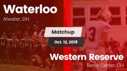 Matchup: Waterloo vs. Western Reserve  2018