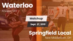 Matchup: Waterloo vs. Springfield Local  2019