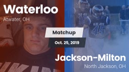 Matchup: Waterloo vs. Jackson-Milton  2019
