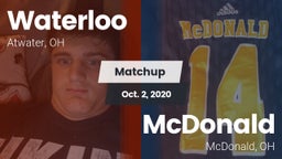 Matchup: Waterloo vs. McDonald  2020