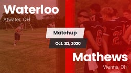 Matchup: Waterloo vs. Mathews  2020