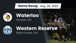 Recap: Waterloo  vs. Western Reserve  2020
