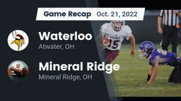Recap: Waterloo  vs. Mineral Ridge  2022