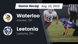Recap: Waterloo  vs. Leetonia  2023