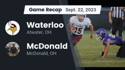 Recap: Waterloo  vs. McDonald  2023
