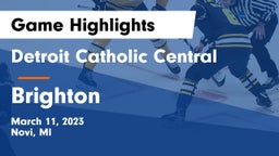 Detroit Catholic Central  vs Brighton  Game Highlights - March 11, 2023