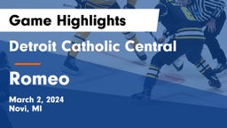 Detroit Catholic Central  vs Romeo Game Highlights - March 2, 2024