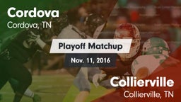 Matchup: Cordova vs. Collierville  2016